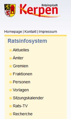 Stadt Kerpen Ratsinformationssystem Lang