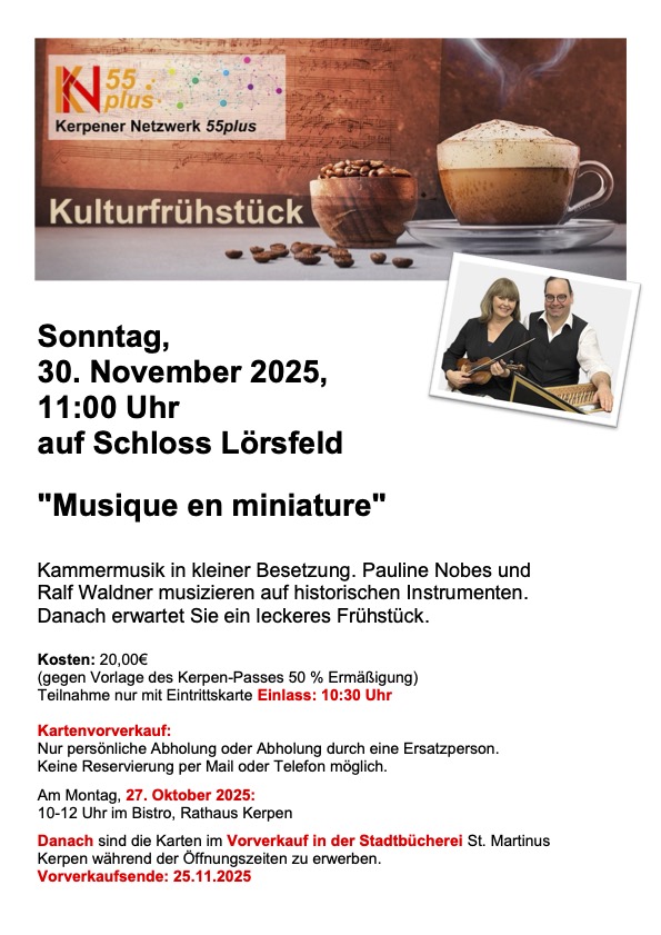 Plakat Musique en Miniature 30.11.25