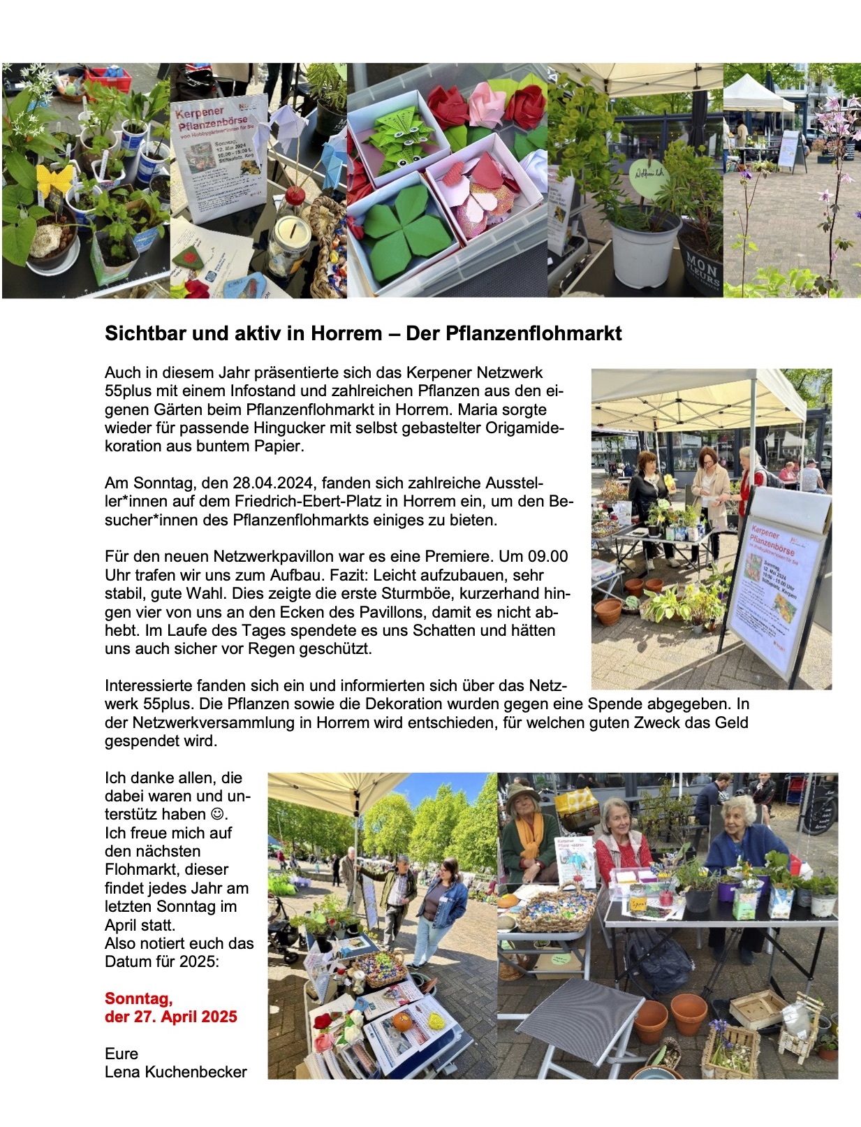 Pflanzenflohmarkt 2024 Sichtbar und aktiv in Horrem 